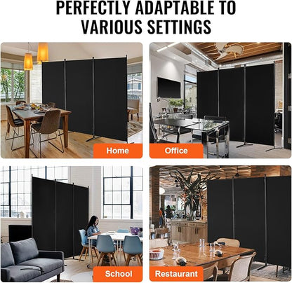 VEVOR Room Divider, 3 Panel Room Divider, Folding Privacy Screen and Portable - Image 6