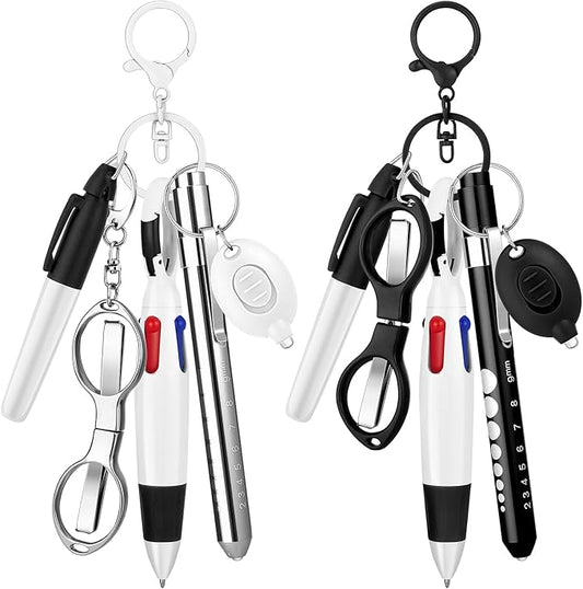 12 pcs Nurse Pen Set Two Colors Black Silver Include Permanent Marker Pen Pen by Draupnir