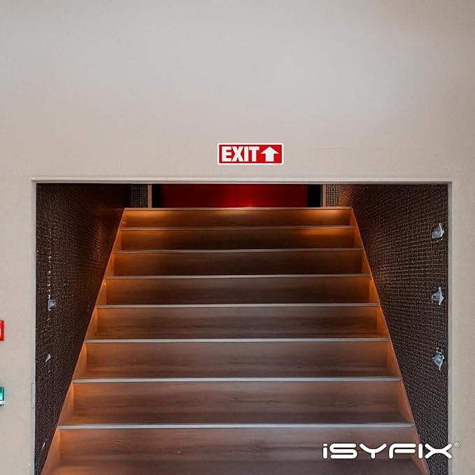 iSYFIX Exit Signs 6 Pack 12x4 Inch - Image 4