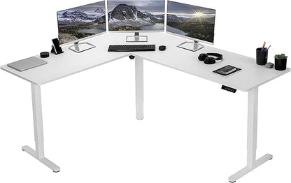 VIVO Electric Corner 75 x 63 inch L-Shaped Standing Desk, Memory Height by VIVO