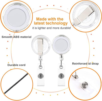 100 Pack Retractable Badge Reel Clips - Image 4