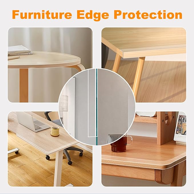 Clear Soft Corner Protectors for Furniture Strip, 1.18 in x 6.6 FT, Sharp Edge - Image 6