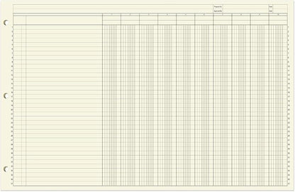 BookFactory Ledger Pad/Large 10 Column Accounting Ledger Columnar Pads - Image 2