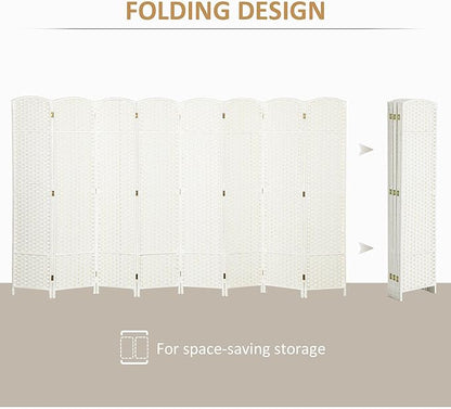 HOMCOM Room Divider, 8 Panel Folding Privacy Screen, 5.6' Tall Freestanding - Image 4