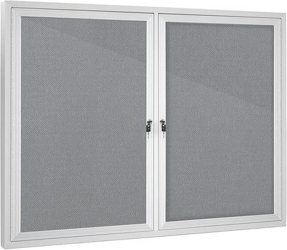 Enclosed Bulletin Board with Locking Door, Outdoor Bulletin Board Weatherproof by Unknown