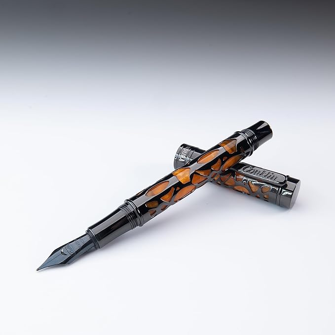 Conklin Endura Deco Crest Fountain Pen in Orange - Image 3
