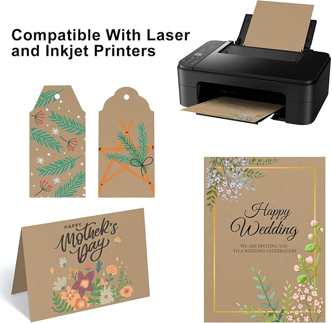 OcePor 200 Sheets Brown Cardstock Paper, Colored Printer Paper 8.5 x 11 - Image 5