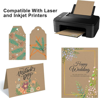 OcePor 200 Sheets Brown Cardstock Paper, Colored Printer Paper 8.5 x 11 - Image 5