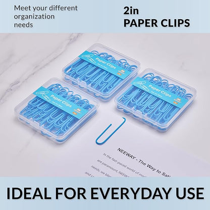 NEEWAY Colorful Large Paper Clips, 2 Inch Jumbo Paper Clips, 3 Pack of 50 - Image 6