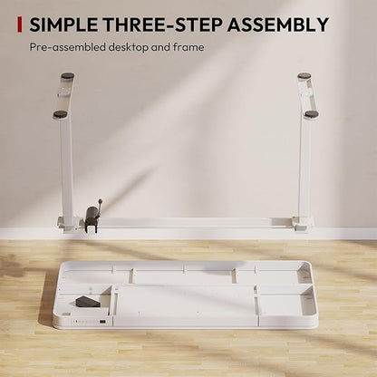 Standing Desk with Drawer, Electric Height Adjustable Home Office Desk with - Image 6