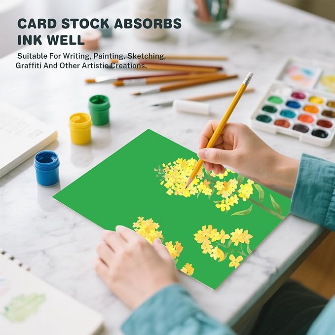 Cardstock 8.5 X 11, 40 Sheets, Christmas Green Card Stock, 75lb/ 180gsm - Image 6