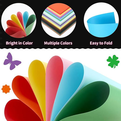 200 Sheets Colored Cardstock 8.5 "x 11", 65LB 180GSM Craft Bulk Construction - Image 2