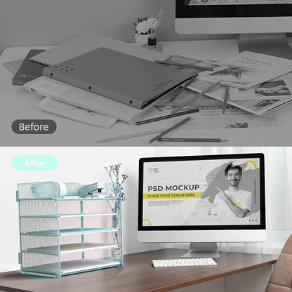 Letter Tray Paper Organizer 5-Tier Desk Organizer File Organizer Paper Holder - Image 3