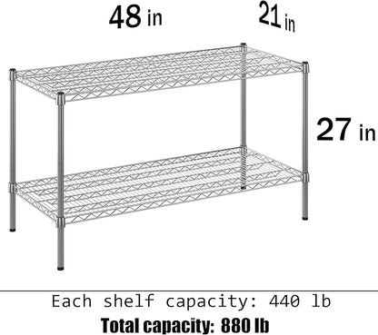 Regal Altair 21" Deep x 48" Wide x 27" Height Wire Shelving Kit | 2-Tier | NSF - Image 3