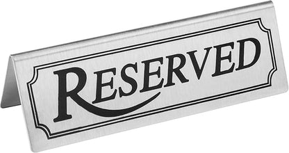 New Star Foodservice Stainless Steel Table Tent Sign, 4 by 1.5-Inch) - Image 3