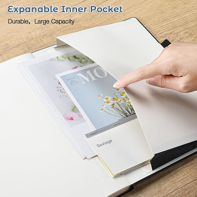 College Ruled Notebook, A4 Hardcover Leather Notebook - Image 4