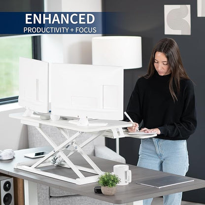 VIVO 36 inch Desk Converter, K Series, Height Adjustable Sit to Stand Riser - Image 4