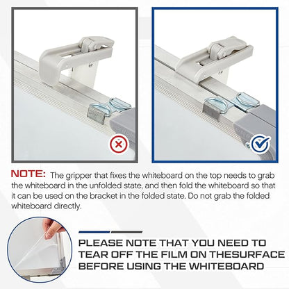 40" x 60" Rolling Whiteboard Foldable Dry Erase Board - Image 3