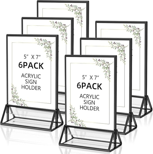 PPH-Sisy Acrylic Sign Holder 5x7 Display Stand, Acrylic Frames by PPH-SisyPurchaseNow