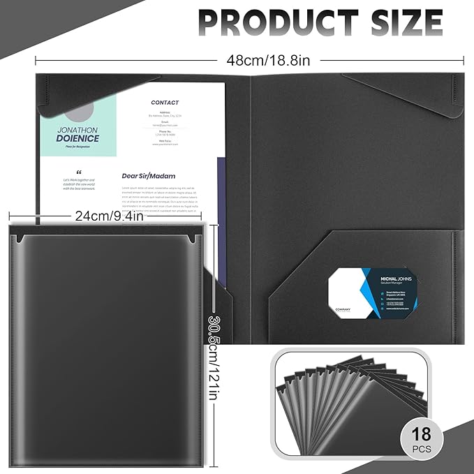 Henoyso 18 Pcs Plastic Folders - Image 2