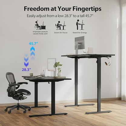 Agilestic Electric Standing Desk, L-Shaped 55 Inches Height Adjustable Desk - Image 6
