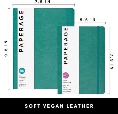 PAPERAGE Softcover Lined Journal Notebook, 160 Pages, Medium College Ruled - Image 2