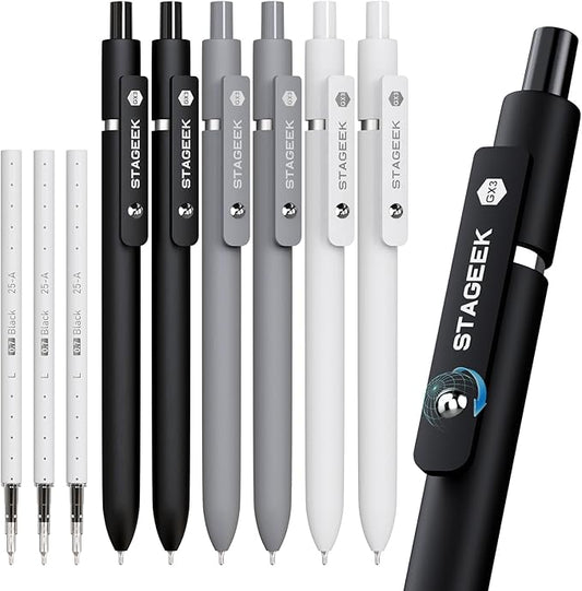 STAGEEK Black Gel Pens, Note Taking, School Supplies, Nurse Aesthetic by STAGEEK