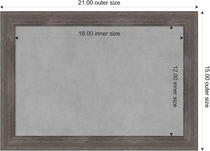 Amanti Art Grey Framed Magnetic Board 15x21 Small Vision Board - Image 4