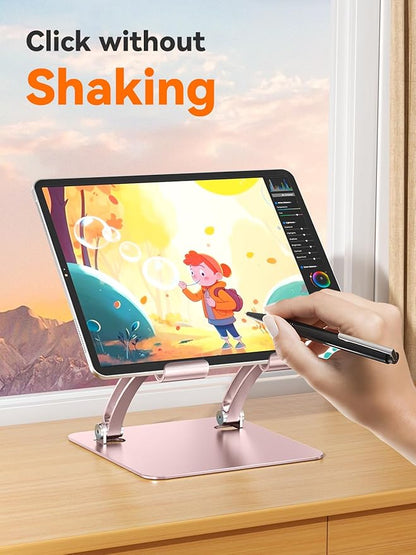 tounee Tablet Holder Stand, Dual Rod Adjustable Aluminum Desktop Stand - Image 3