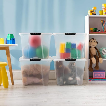 IRIS USA 54 Qt Stackable Plastic Storage Bins - Image 6