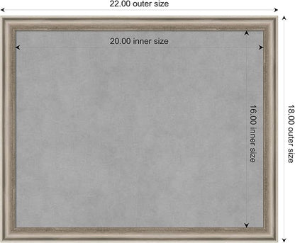 Amanti Art Silver Framed Magnetic Board 18x22 Small Vision Board - Image 3