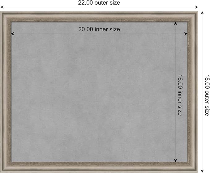 Amanti Art Silver Framed Magnetic Board 18x22 Small Vision Board - Image 4