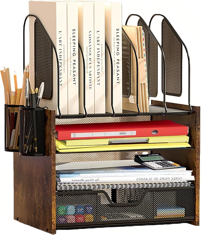 Boershun Wood Desk Organizer by BOERSHUN