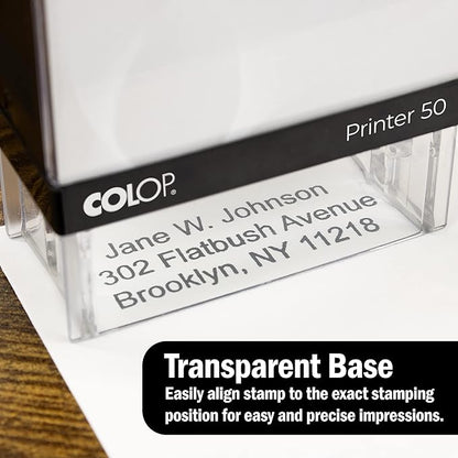 COLOP Extra Large Size Self Inking Custom Text Stamp - Image 4