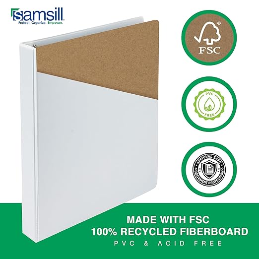 Samsill 1 Inch 3 Ring Binders, Made in USA, Economy Round Ring, 200 Sheet - Image 5