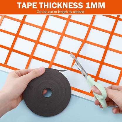 AmazingSpark Magnetic Tape Roll Thin Strips, 0.39 Inch x 66 Feet Magnetic Board - Image 5