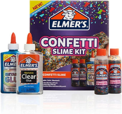 Elmer’s Confetti Slime Kit, Slime Supplies Include Metallic Glue, Confetti - Image 2