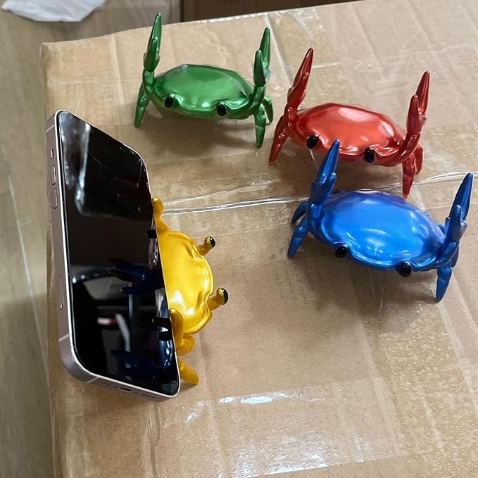 LOGUTIA Golden Yellow Crab Pen Holder Cute Yellow Crab Storage Creative Pen - Image 3