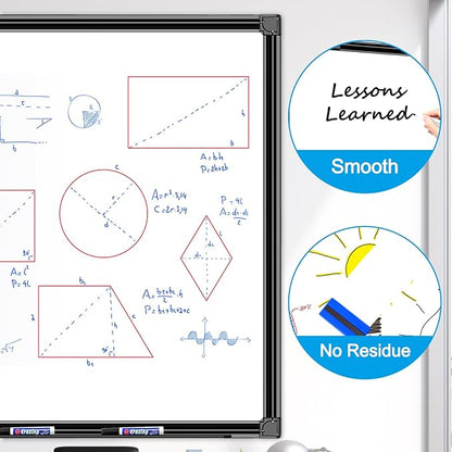 H-Qprobd 48"x24" Magnetic White Board Dry Erase Wall Mount Whiteboard - Image 3