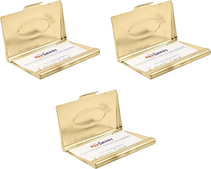 Stephanie Imports Set of 3 Slim & Minimalist Metal Business Card Holder Unisex - Image 3