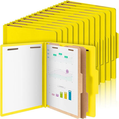 Skyygemm 48 Pcs Classification Folders Letter Size, 2 Divider Pressboard File by Skyygemm