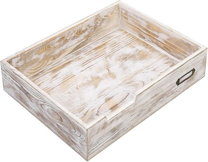 MyGift Rustic White Desktop Letter Tray - Image 3
