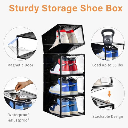 Stebopum 12 Pack Stackable Shoe Storage Organizer - Image 3