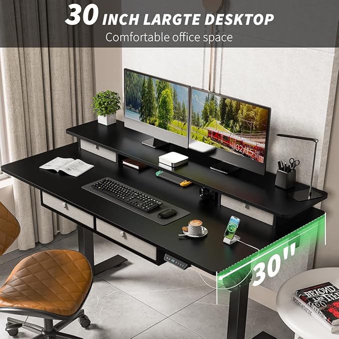 Kingant 48 x 30 Inch Electric Standing Desk - Image 5