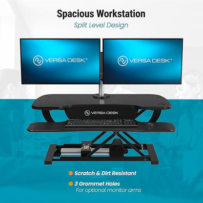 VERSADESK PowerPro™ 36 Inch Electric Standing Desk Converter, Height Adjustable - Image 8