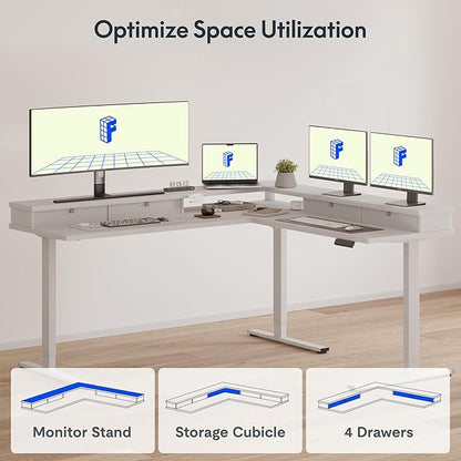 FLEXISPOT 63" L Shaped Standing Desk - Image 7