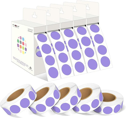 PARLAIM 3/4 Inch Roll Color Coding Labels, 10000 per 10 Rolls Round Permanent by PARLAIM