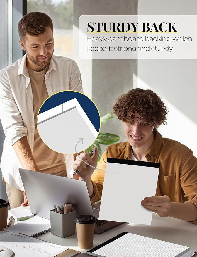 24 Pack Legal Pads 8.5 x 11 White Note Pads 8.5 x 11 Notepads 8.5 x 11 Wide - Image 4