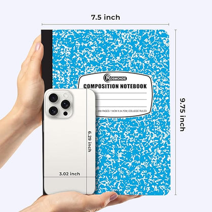 Rosmonde 5 Pack Composition Notebooks College Ruled, 200 No Bleed Pages - Image 3