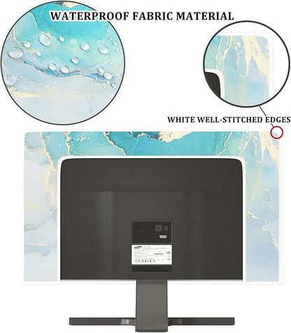 Baocicco Blue Green Marble TV Display Screen Cover 80 Inch Creative Anti-Static - Image 3